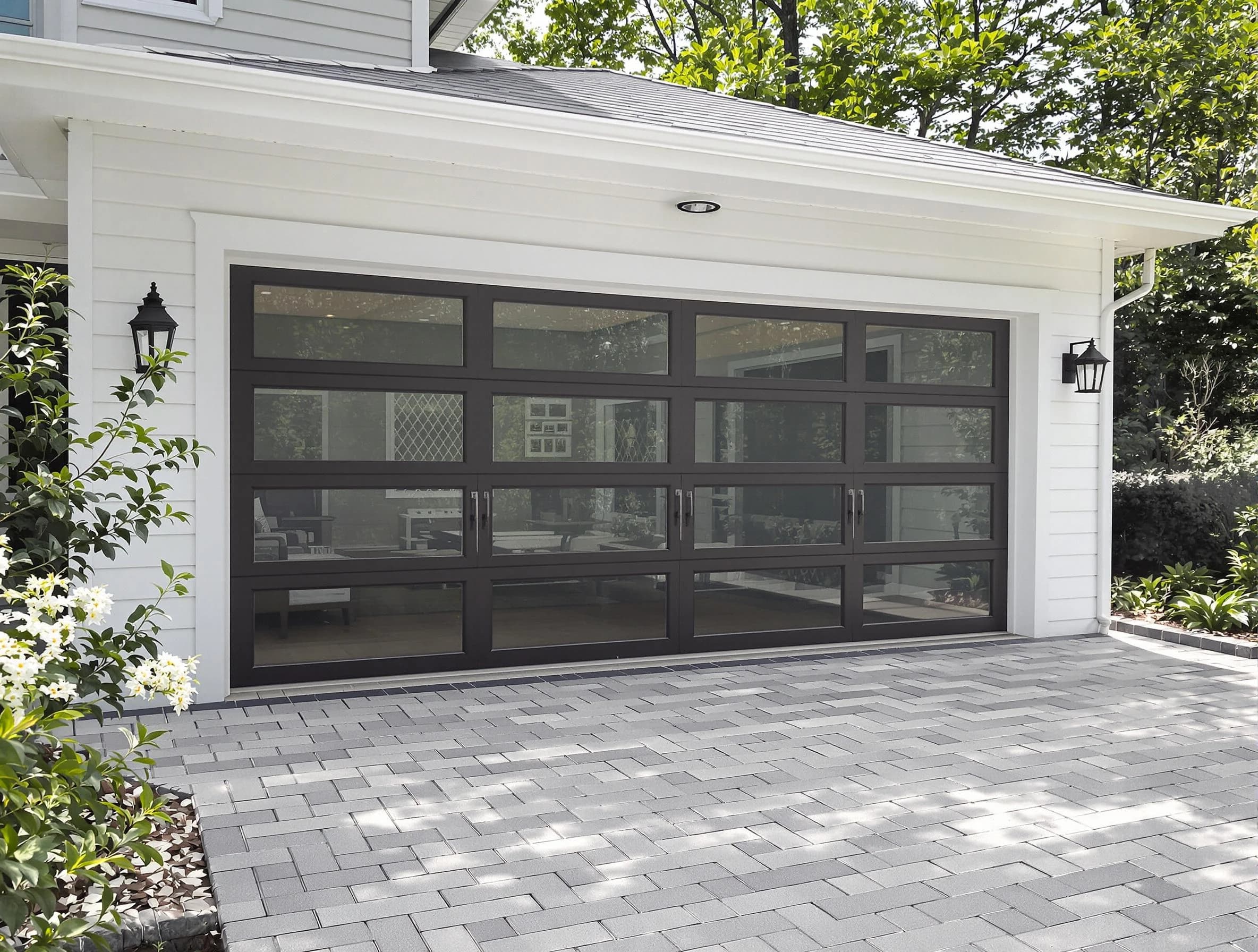 Sandy Springs Garage Door Repair design specialist presenting custom garage door options to Sandy Springs homeowner