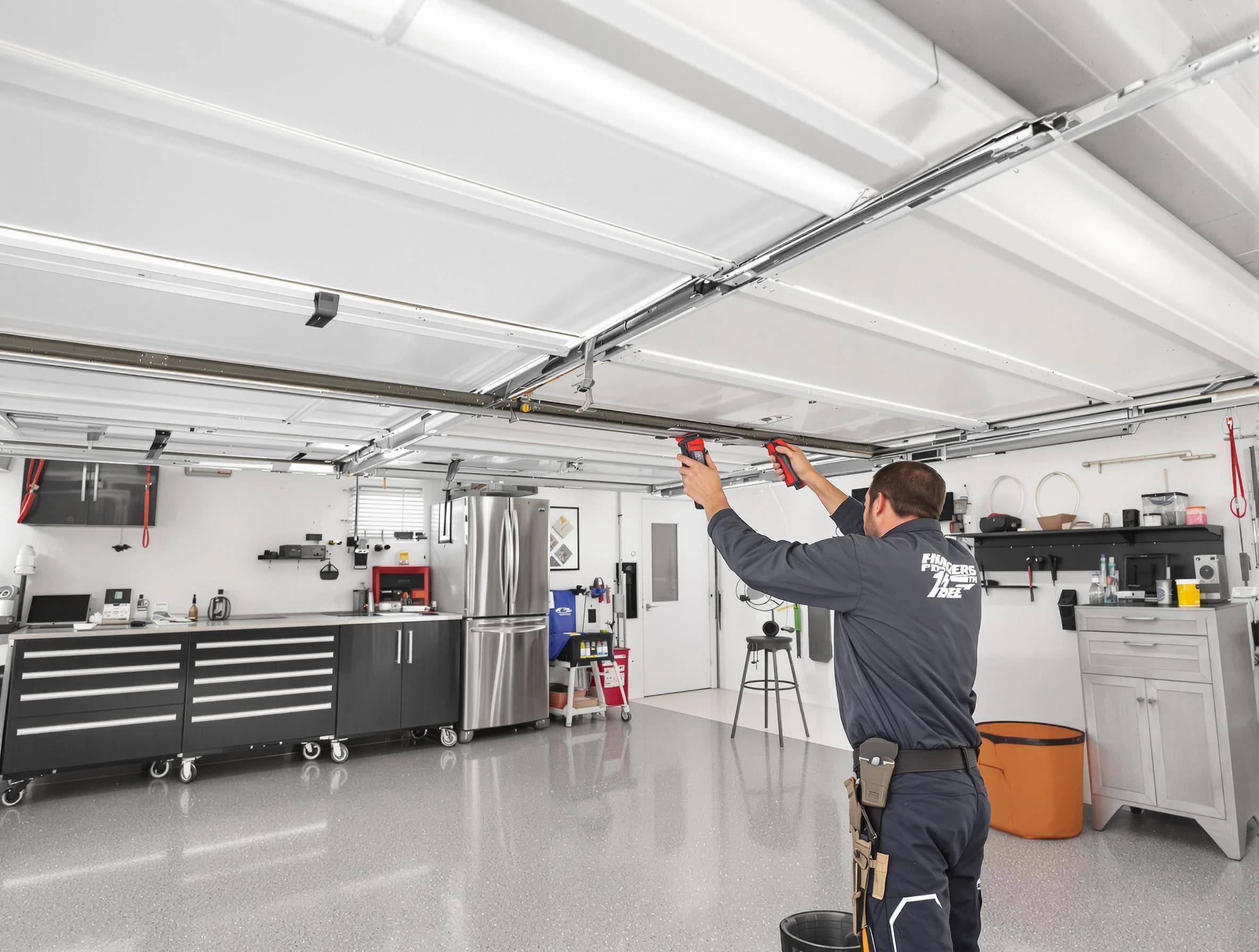 Overhead garage door repair service by Sandy Springs Garage Door Repair in Sandy Springs