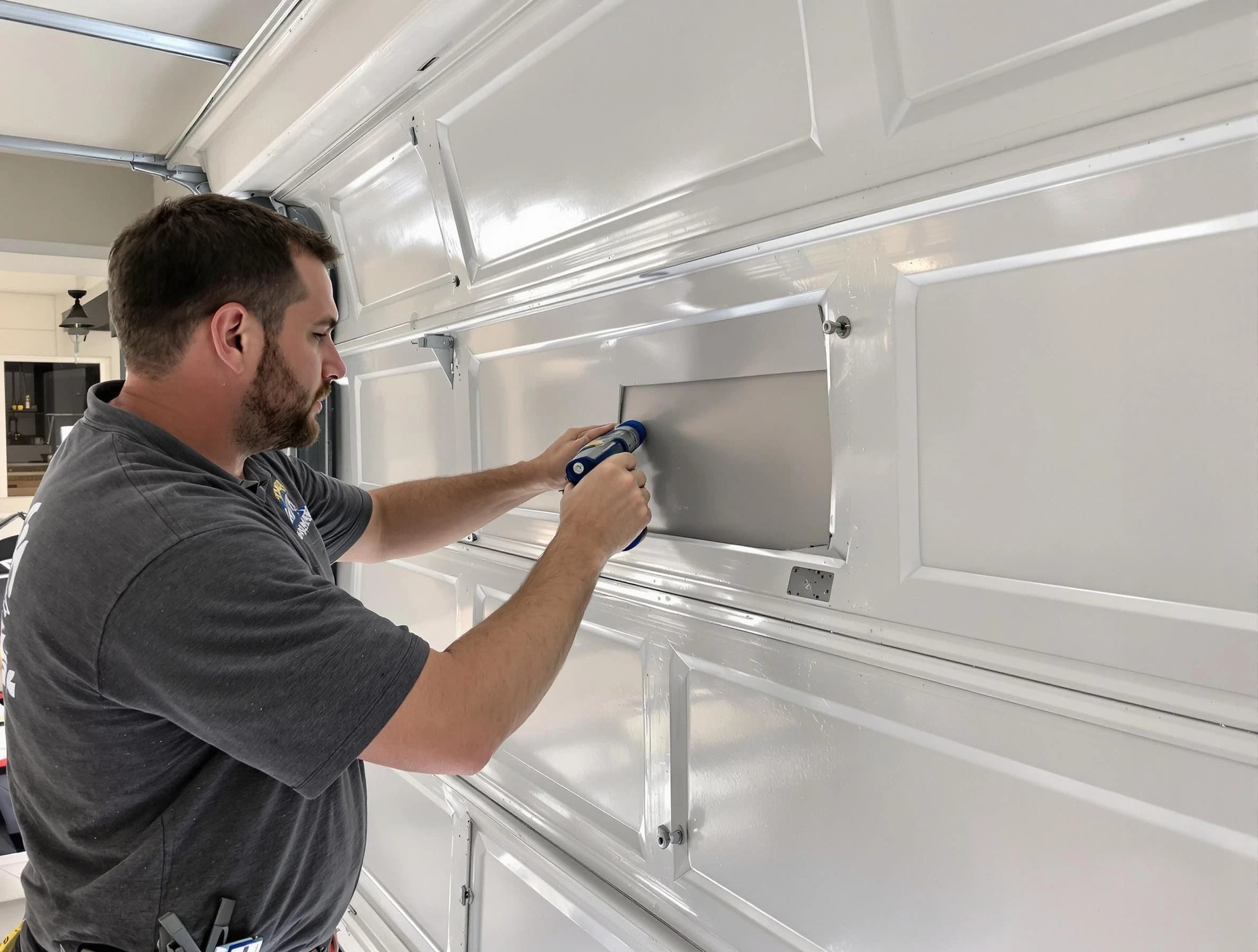 Garage door panel repair by Sandy Springs Garage Door Repair in Sandy Springs