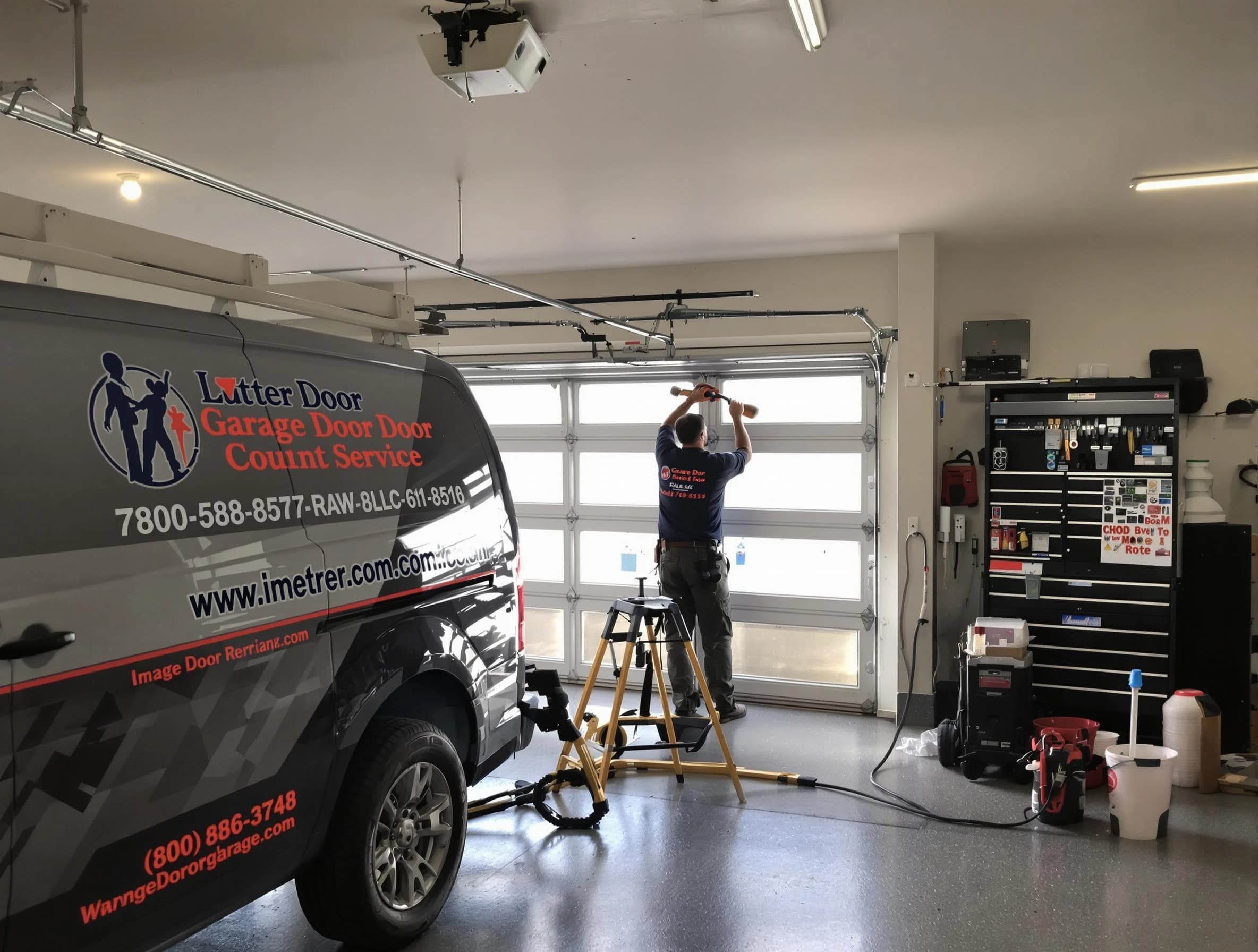 Sandy Springs Garage Door Repair rapid response team performing same-day repair in Sandy Springs