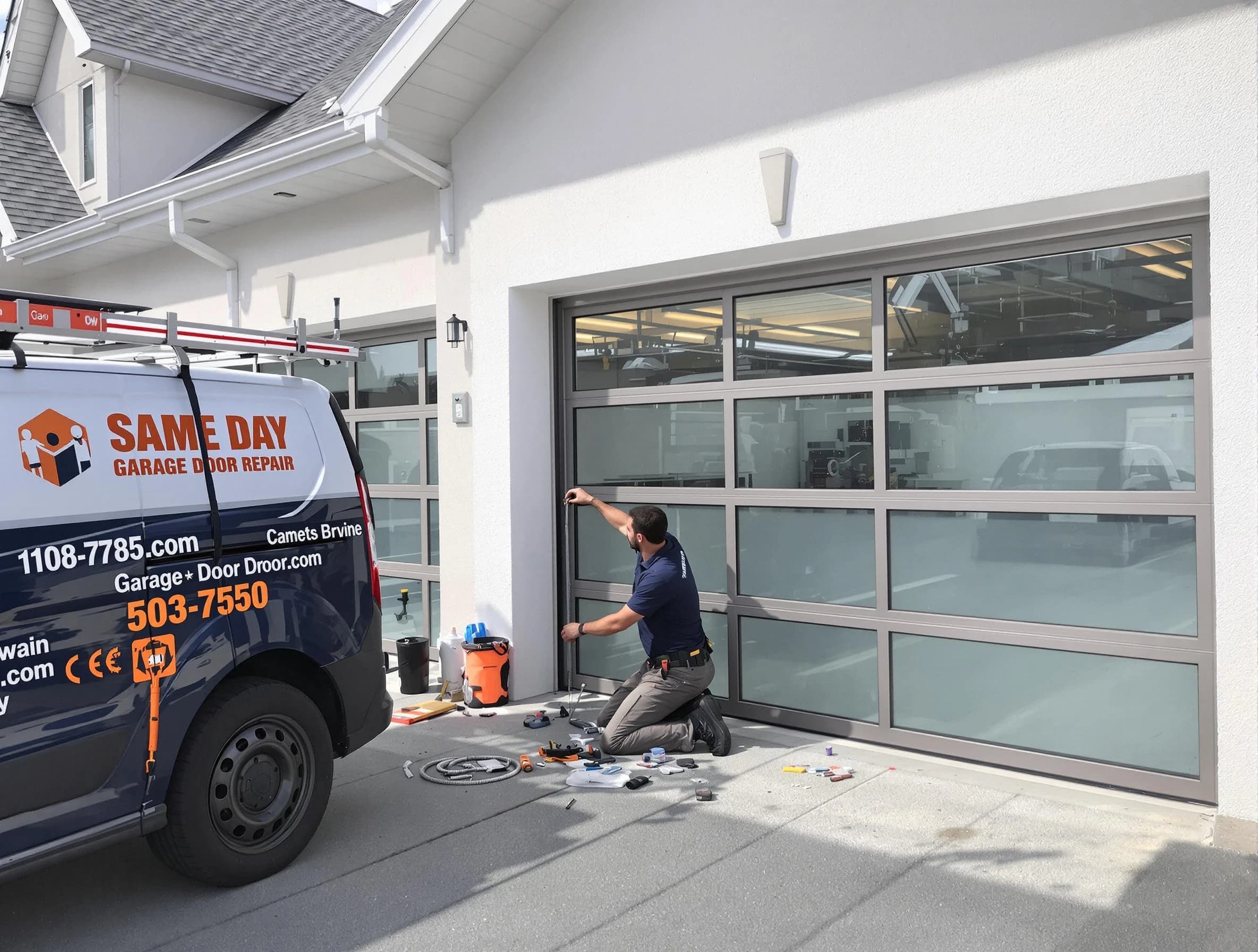 Same-day garage door repair service by Sandy Springs Garage Door Repair in Sandy Springs