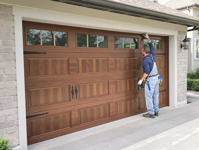 Custom garage door showcase by Sandy Springs Garage Door Repair in Sandy Springs