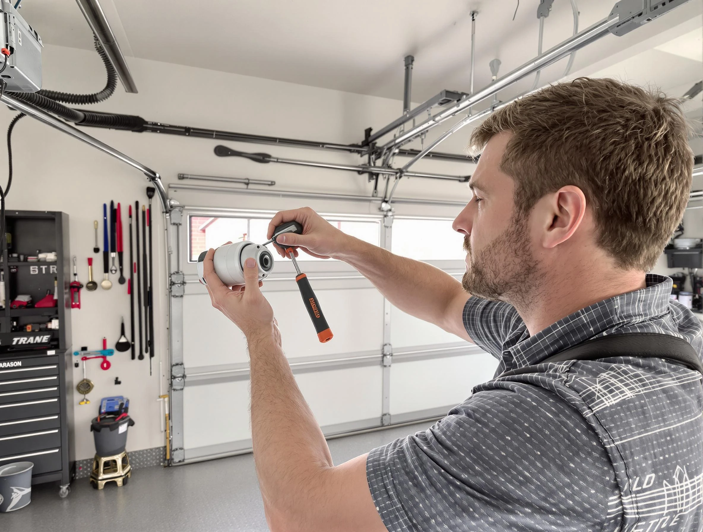 Garage door opener repair service by Sandy Springs Garage Door Repair in Sandy Springs