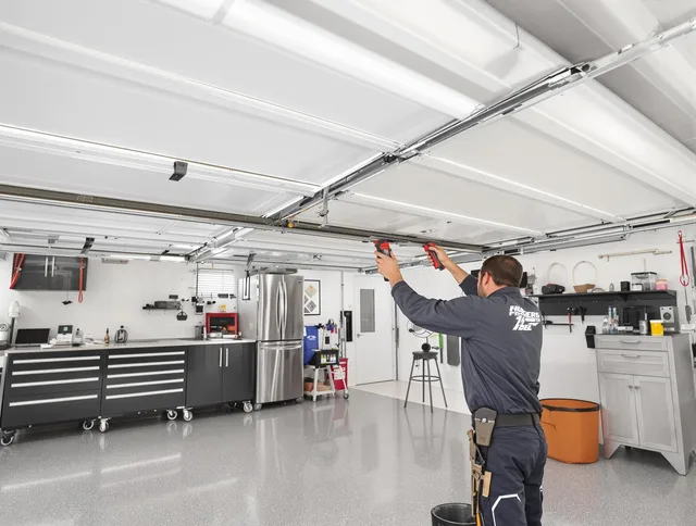 Overhead garage door repair service by Sandy Springs Garage Door Repair in Sandy Springs