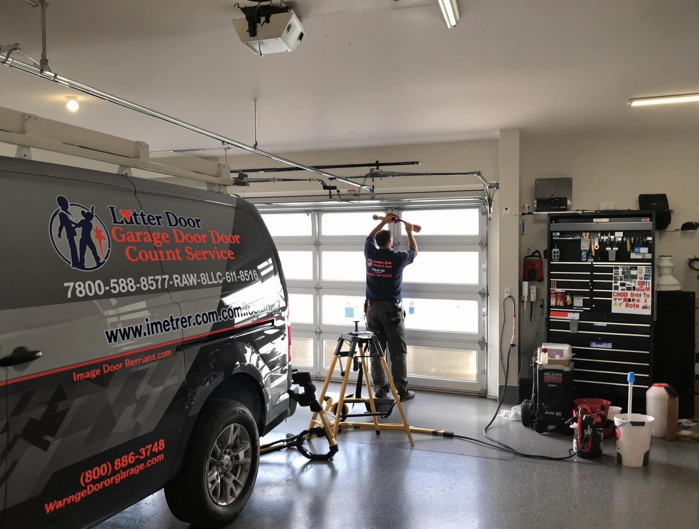 Sandy Springs Garage Door Repair rapid response team performing same-day repair in Sandy Springs