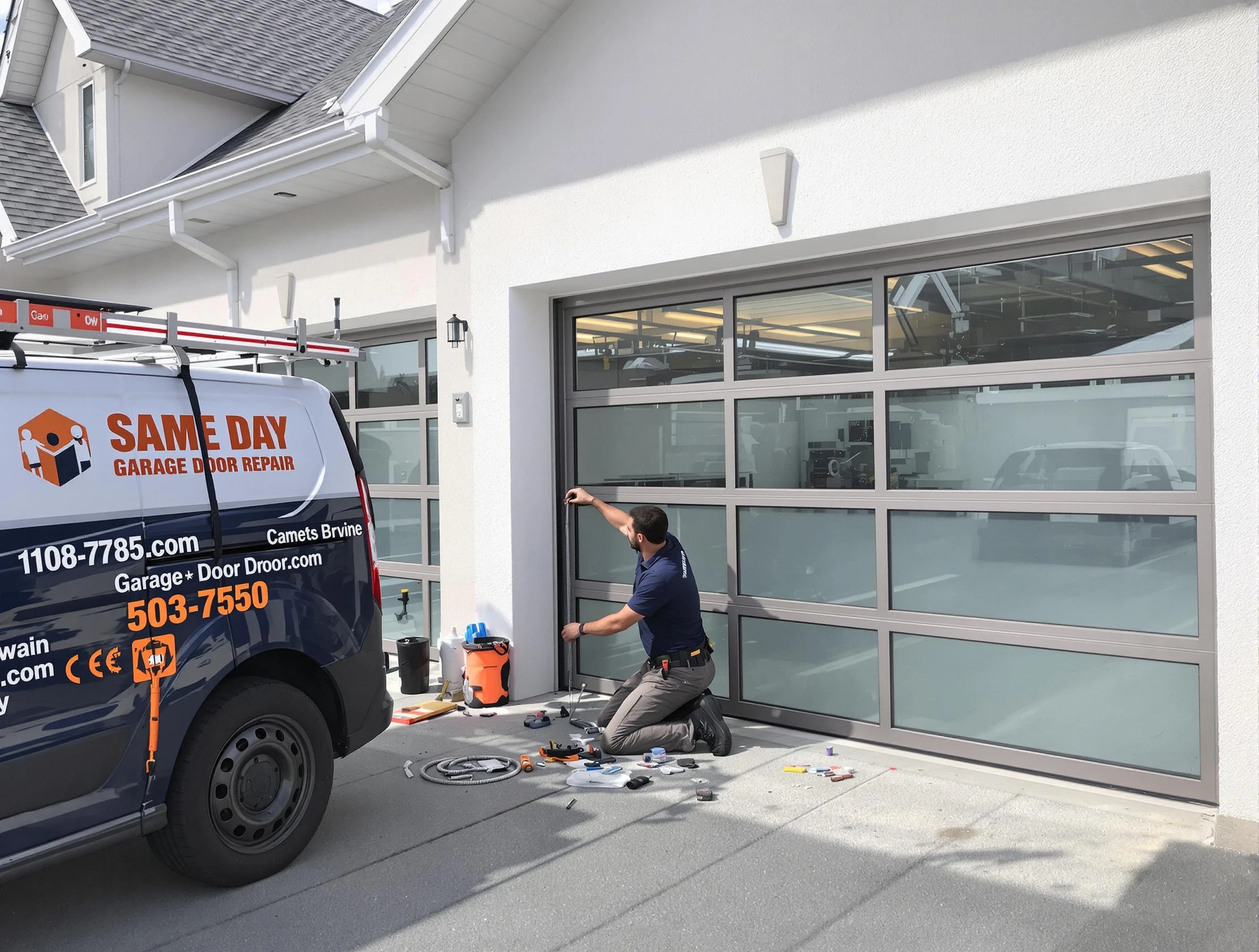 Same-day garage door repair service by Sandy Springs Garage Door Repair in Sandy Springs